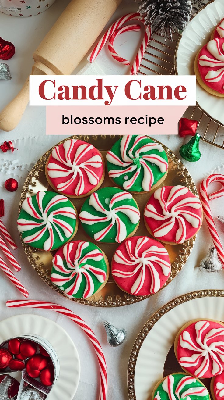 Candy Cane Blossoms Recipe - snapfoodie.com